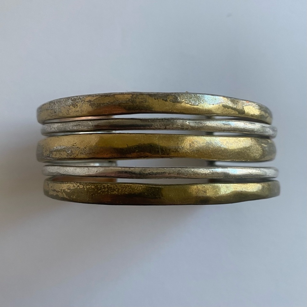 Lucky Brand Gold and Silver Patina Women’s Cuff Bracelet